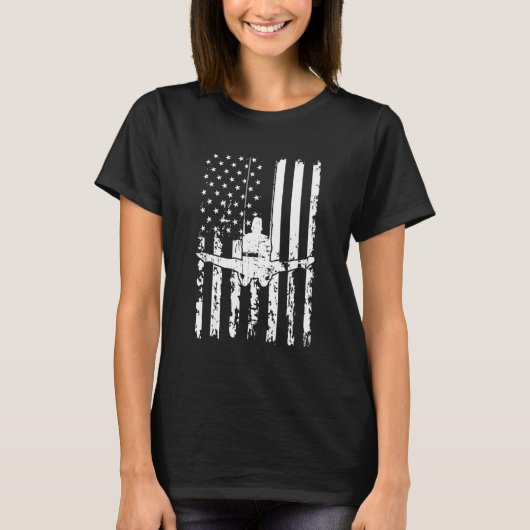 Gymnastics Gymnsatik US flag gymnastics coach gift T-Shirt (Vorderseite)