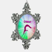 GYMNASTICS "Helle LICHGHTS" SCHNEEFLAKE BAUMORNATI Schneeflocken Zinn-Ornament (Links)