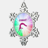 GYMNASTICS "Helle LICHGHTS" SCHNEEFLAKE BAUMORNATI Schneeflocken Zinn-Ornament (Rechts)