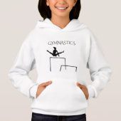 GYMNASTICS Hoodie mit Gymnast für Mädchen. (Vorderseite)