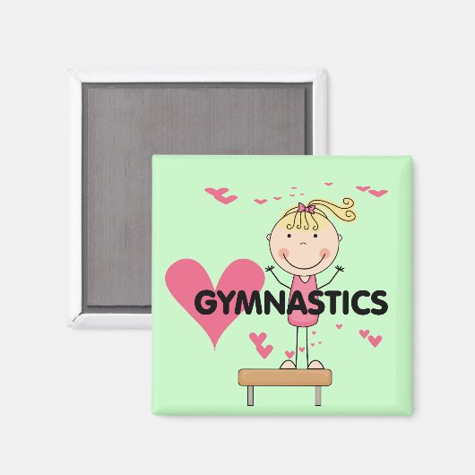 GYMNASTICS - Liebe Gymnastik - Hemden und Geschenk Magnet (Vorderseite/Rückseite)