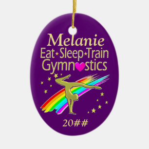GYMNASTICS LIFE PERSONALISIERTE ORNATION KERAMIK ORNAMENT