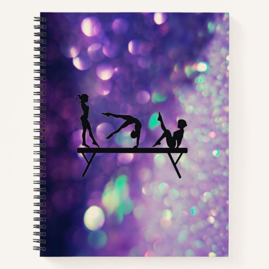 GYMNASTICS Lila SpiralNotebook Notizblock (Vorderseite)