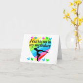 GYMNASTICS MÄDCHEN INSPIRATIONELLES DESIGN KARTE (Gelbe Blume)
