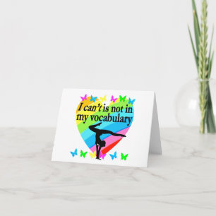 GYMNASTICS MÄDCHEN INSPIRATIONELLES DESIGN KARTE