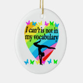 GYMNASTICS MÄDCHEN INSPIRATIONELLES DESIGN KERAMIKORNAMENT (Rechts)
