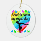 GYMNASTICS MÄDCHEN INSPIRATIONELLES DESIGN KERAMIKORNAMENT (Links)