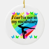 GYMNASTICS MÄDCHEN INSPIRATIONELLES DESIGN KERAMIKORNAMENT (Hinten)
