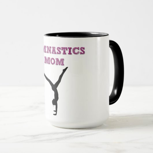 GYMNASTICS MAMA Kaffee Tasse. Tasse (VorderseiteRechts)