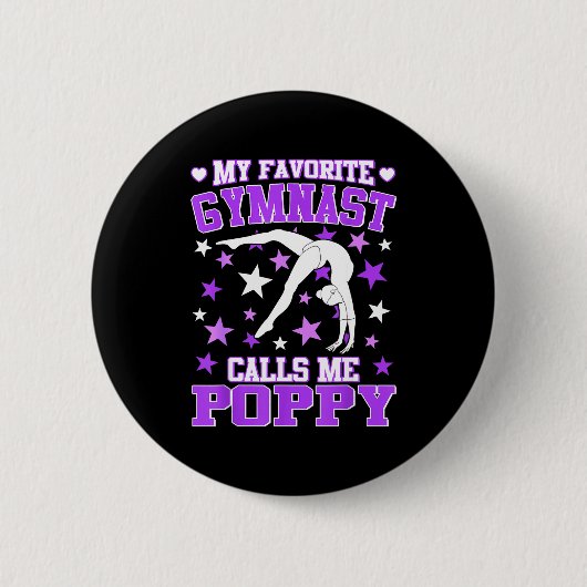 Gymnastics My Favorite Gymnast Calls Me Ppy Button (Vorderseite)