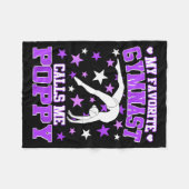 Gymnastics My Favorite Gymnast Calls Me Ppy Fleecedecke (Vorderseite (Horizontal))