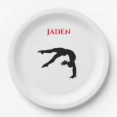 Gymnastics paper plates with personalized name. pappteller (Vorderseite)