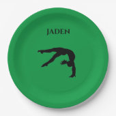 Gymnastics paper plates with personalized name. pappteller (Vorderseite)