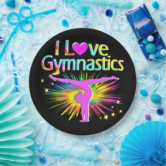 GYMNASTICS-PAPIERTELLER für phantastische LIEBE Pappteller (Party)