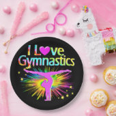 GYMNASTICS-PAPIERTELLER für phantastische LIEBE Pappteller (Party)