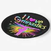 GYMNASTICS-PAPIERTELLER für phantastische LIEBE Pappteller (Schrägansicht)