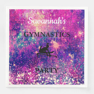 GYMNASTICS PARTY Personalisiertes Set von 50 NAPKI Serviette