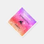 GYMNASTICS PARTY Personalisiertes Set von 50 NAPKI Serviette (Ecke)