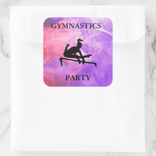 GYMNASTICS PARTY SQUARE STICKER (Tasche)