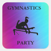 GYMNASTICS PARTY SQUARE STICKER (Vorderseite)