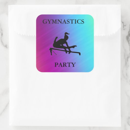 GYMNASTICS PARTY SQUARE STICKER (Tasche)
