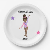 GYMNASTICS PARTY TELLER FÜR MÄDCHEN PERSONALISIER (Vorderseite)