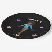 GYMNASTICS PARTY TELLER FÜR MÄDCHEN PERSONALISIERT (Schrägansicht)