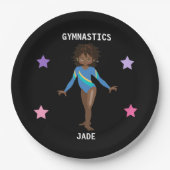 GYMNASTICS PARTY TELLER FÜR MÄDCHEN PERSONALISIERT (Vorderseite)