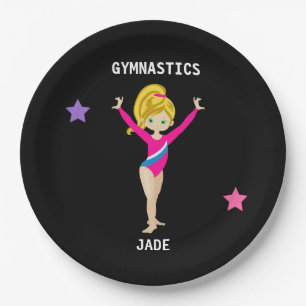 GYMNASTICS PARTY TELLER FÜR MÄDCHEN PERSONALISIERT