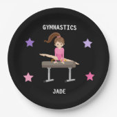 GYMNASTICS PARTY TELLER FÜR MÄDCHEN PERSONALISIERT (Vorderseite)