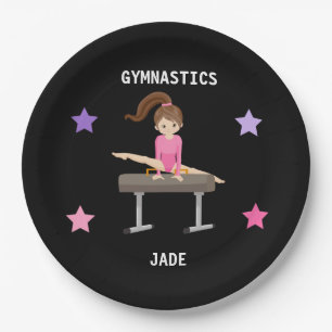 GYMNASTICS PARTY TELLER FÜR MÄDCHEN PERSONALISIERT
