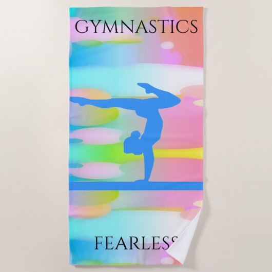GYMNASTICS PASTEL CAMOUFLAGE BEACH TOWEL! STRANDTUCH (Vorderseite)