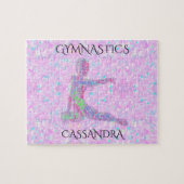 GYMNASTICS Pastellpuzzle mit personalisiertem Name Puzzle (Horizontal)