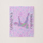GYMNASTICS Pastellpuzzle mit personalisiertem Name Puzzle (Vertikal)