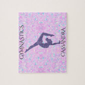 GYMNASTICS Pastellpuzzle mit personalisiertem Name Puzzle (Vertikal)