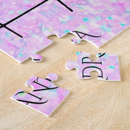GYMNASTICS Pastellpuzzle mit personalisiertem Name Puzzle (Seite)