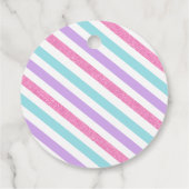 Gymnastics Pink Birthday Party Geschenkanhänger (Rückseite)