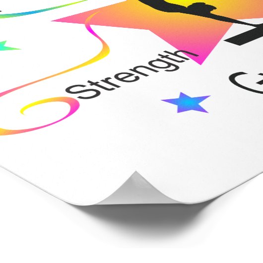 Gymnastics - Precision Strength Determination Grac Poster (Ecke)