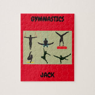 "GYMNASTICS-Puzzle für Jungen mit personalisiertem Puzzle