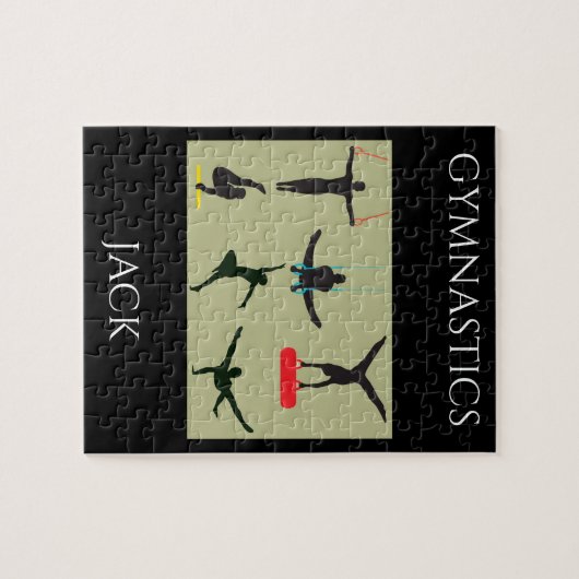 "GYMNASTICS-Puzzle für Jungen mit personalisiertem Puzzle (Horizontal)