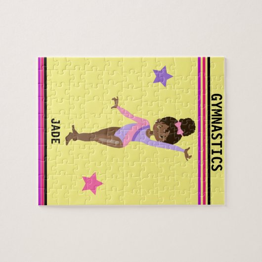 GYMNASTICS PUZZLE FÜR MÄDCHEN PERSONALISIERT (Horizontal)