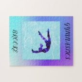 GYMNASTICS PUZZLE mit Gymnast & individuelle Name. (Horizontal)