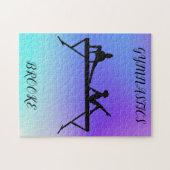 GYMNASTICS PUZZLE mit Gymnast & individuelle Name. (Horizontal)