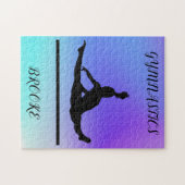 GYMNASTICS PUZZLE mit Gymnast & individuelle Name. (Horizontal)