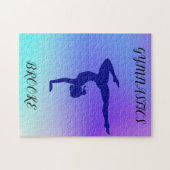 GYMNASTICS PUZZLE mit Gymnast & individuelle Name. (Horizontal)