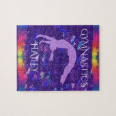"GYMNASTICS" Puzzle mit individuelle Name. (Horizontal)