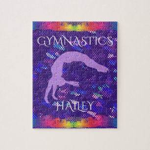 "GYMNASTICS" Puzzle mit individuelle Name.
