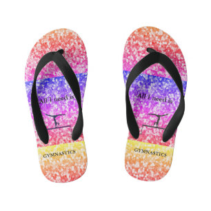 GYMNASTICS Rainbow-farbene Flip Flops für Kinder Kinderbadesandalen