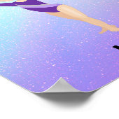 GYMNASTICS RAINBOW-MÄDCHEN Personalisiert Poster (Ecke)