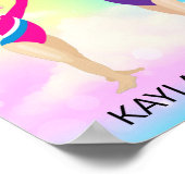 GYMNASTICS RAINBOW PERSONALISIERT POSTER (Ecke)